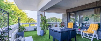Dakterras bij appartementen - ouderenzorg Nijmegen