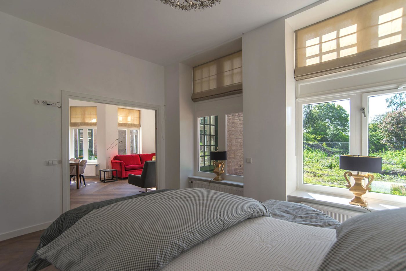 Slaapkamer bij ouderenzorginstelling Kening State
