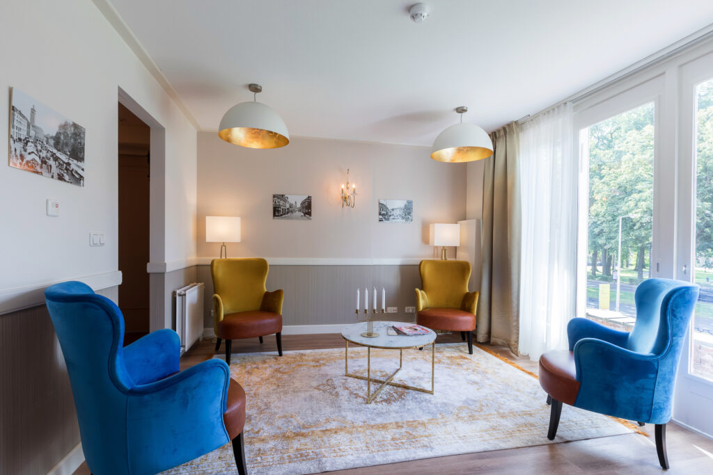 Gemeenschappelijke ruimte bij Villa de Maere