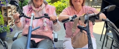 Gezellig samen op de duofiets bij Villa Dalia