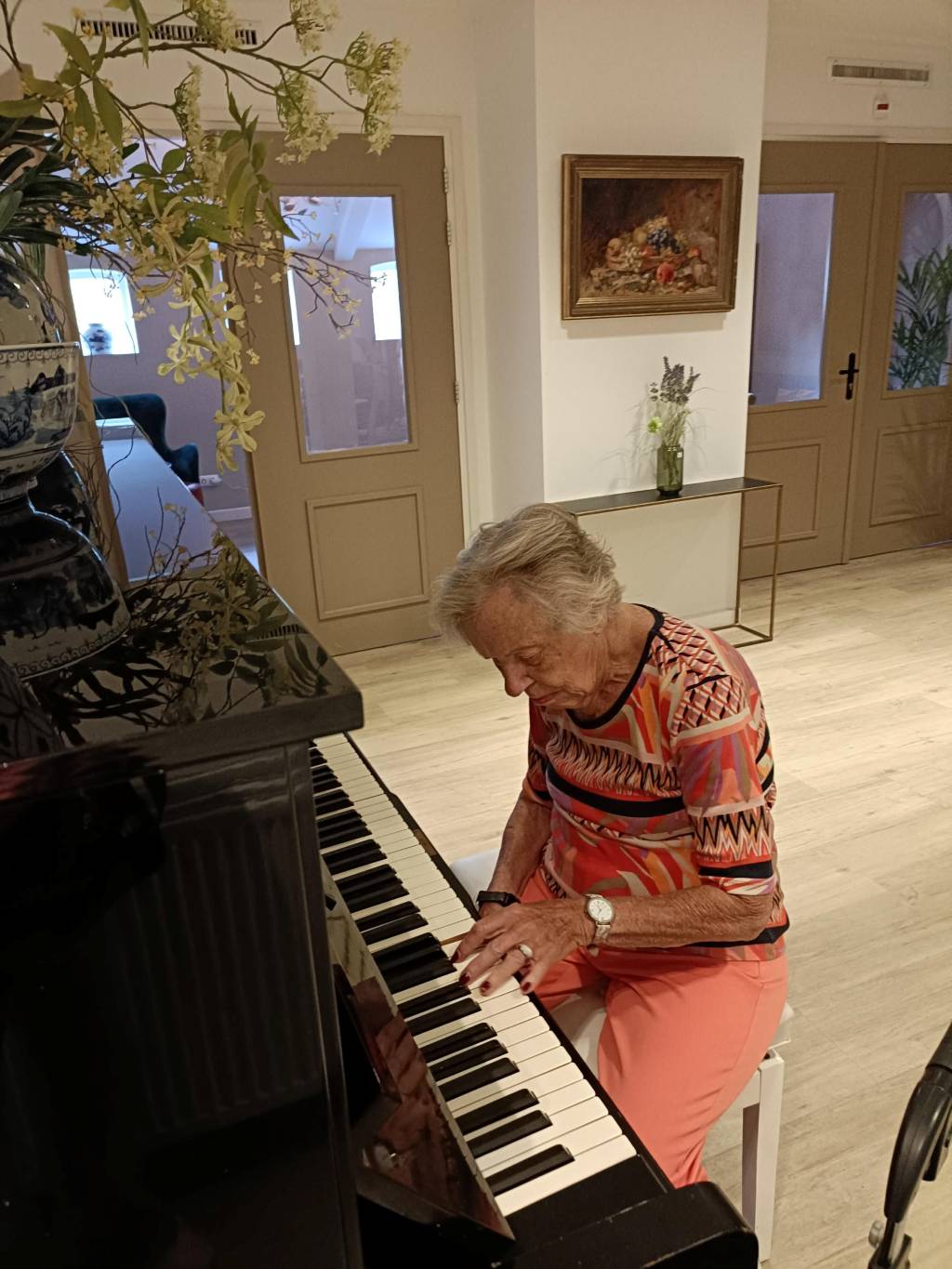 Piano spelen bij zorgvilla Villa Dalia in Venlo