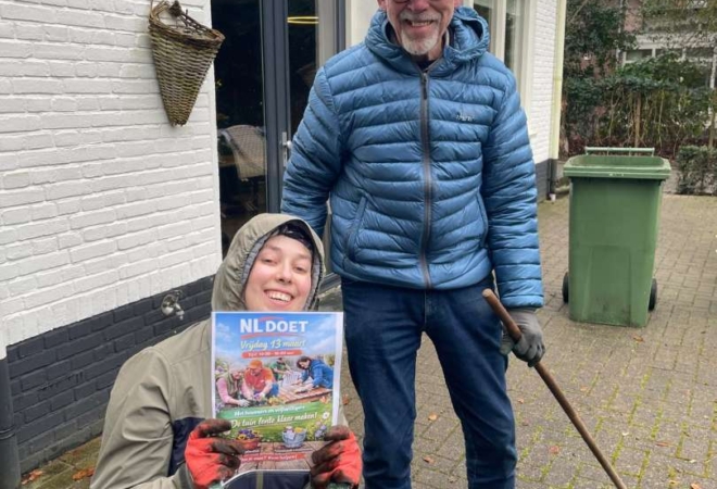 Bewoners, medewerkers en vrijwilligers zetten zich in voor NLdoet bij verzorgingshuis van Korian